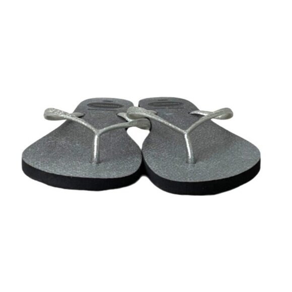 Havaianas Silver Sparkle Womens Flip Flops Size 11/12 NWOT - Picture 6 of 8